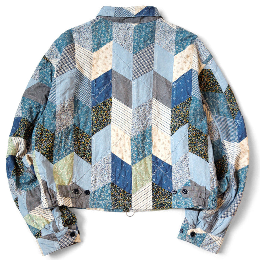 Kapital Yabane Cropped Quilted Patchwork Cotton and Linen-Blend Jacket