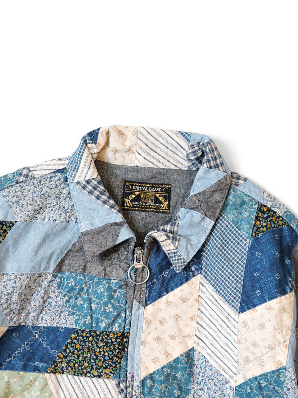 Kapital Yabane Cropped Quilted Patchwork Cotton and Linen-Blend Jacket