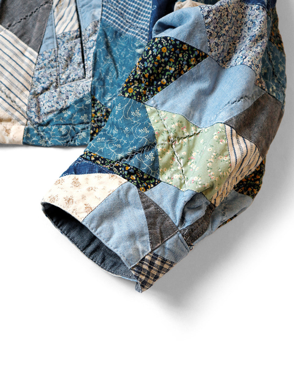 Kapital Yabane Cropped Quilted Patchwork Cotton and Linen-Blend Jacket