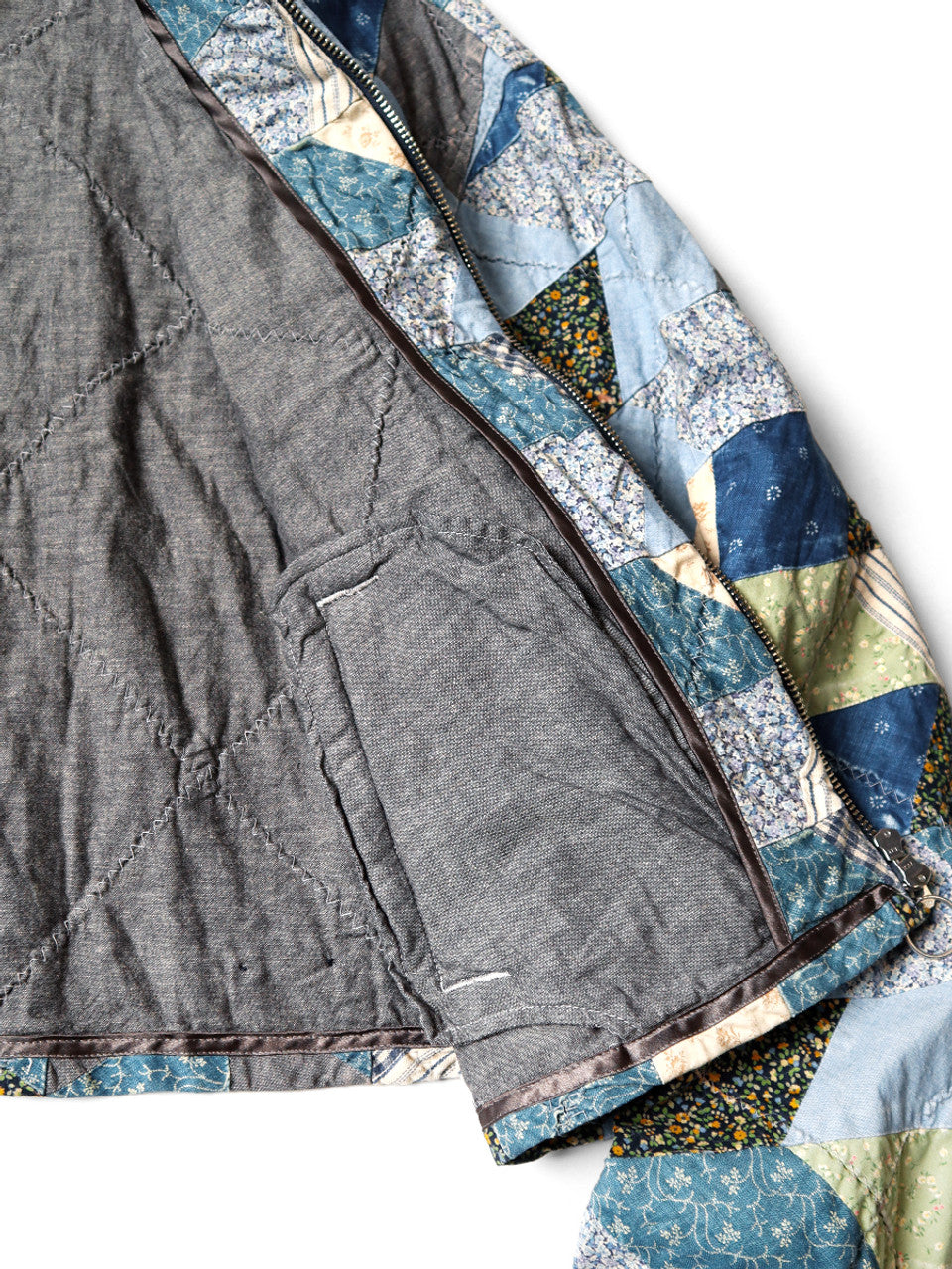 Kapital Yabane Cropped Quilted Patchwork Cotton and Linen-Blend Jacket