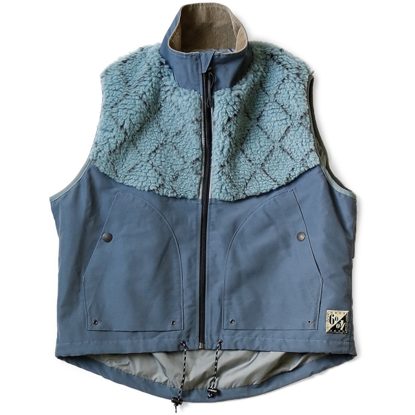 Kapital 60/40 Cross x Road Sashiko Fleece Hutte Vest