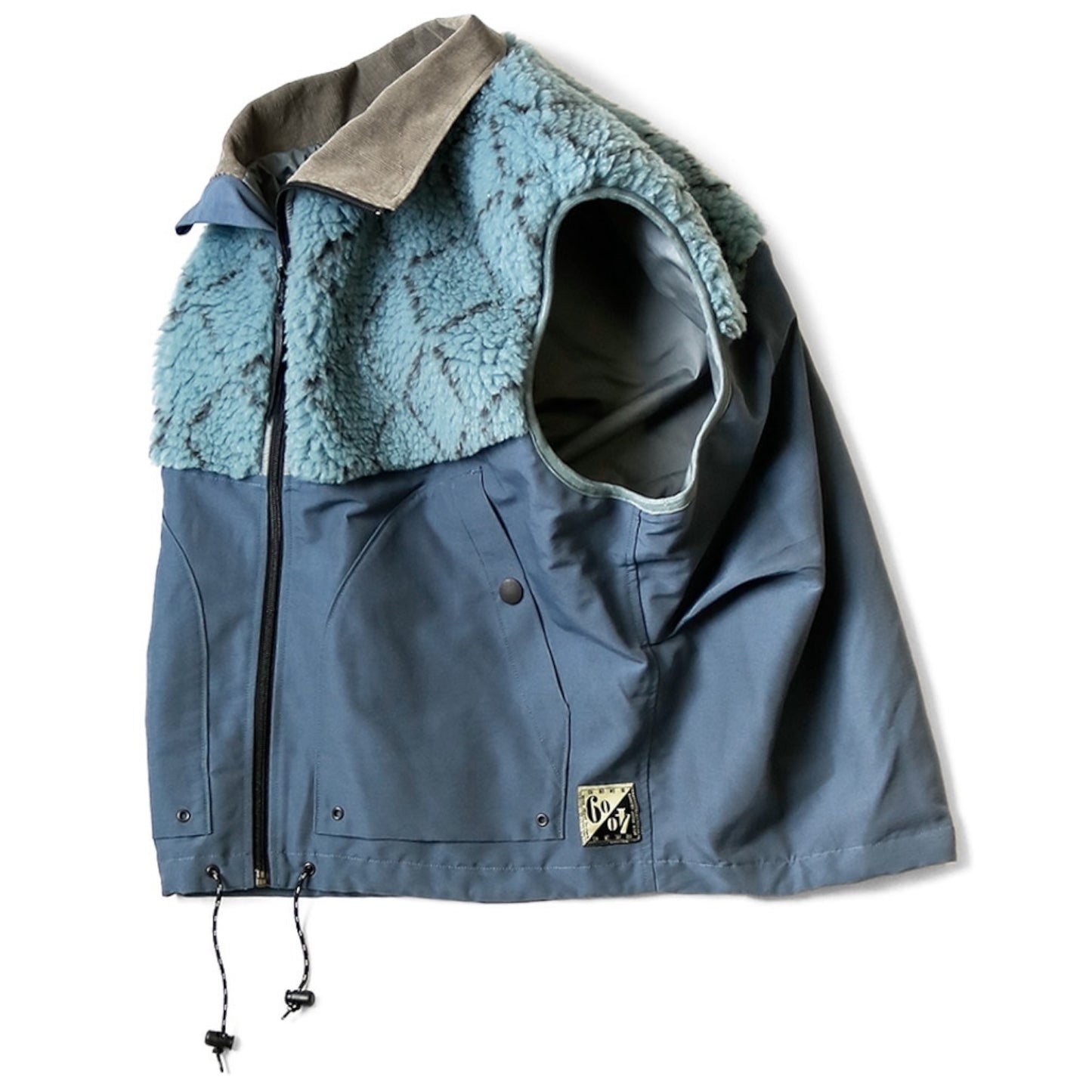 Kapital 60/40 Cross x Road Sashiko Fleece Hutte Vest