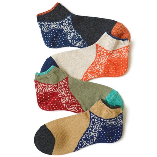 Kapital 96 Heel Paisley Bandana Ankle Socks