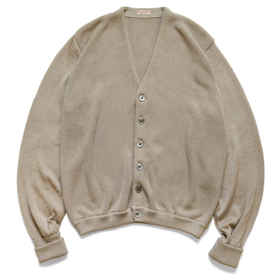 Kapital 10G Eco Knit Elbow Coneybowy Short Cardigan