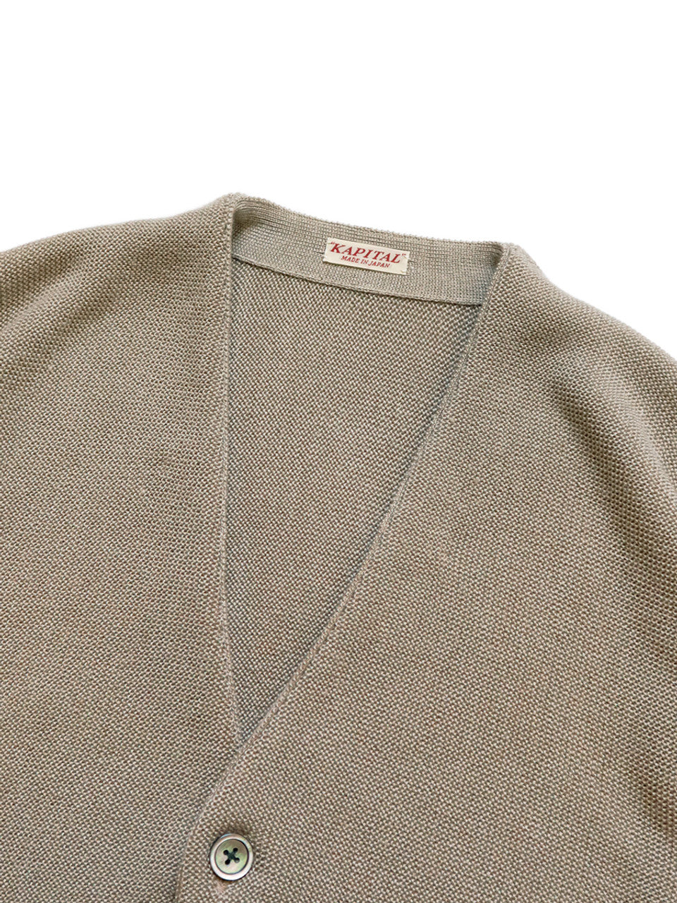 Kapital 10G Eco Knit Elbow Coneybowy Short Cardigan