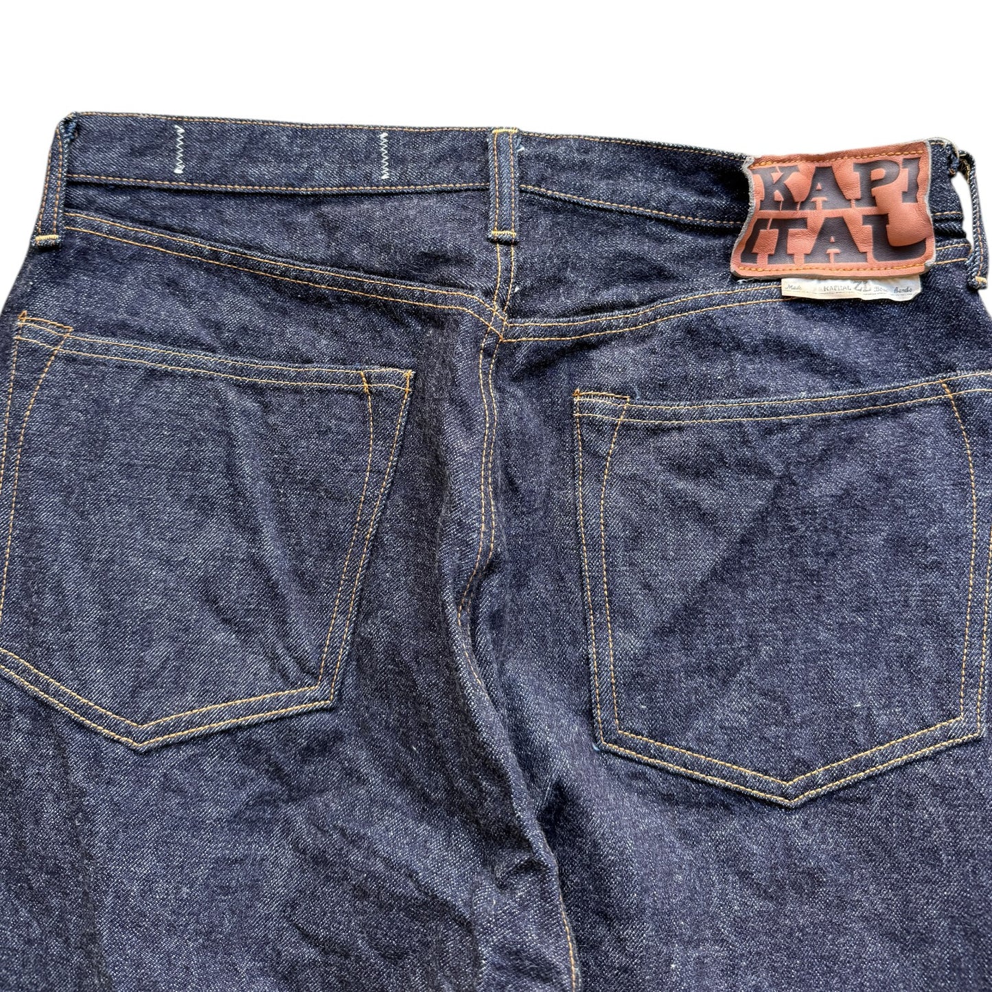 Kapital 13.5oz Zimbabwe Denim 5P Selvedge Wide Leg Monkey TH One Wash