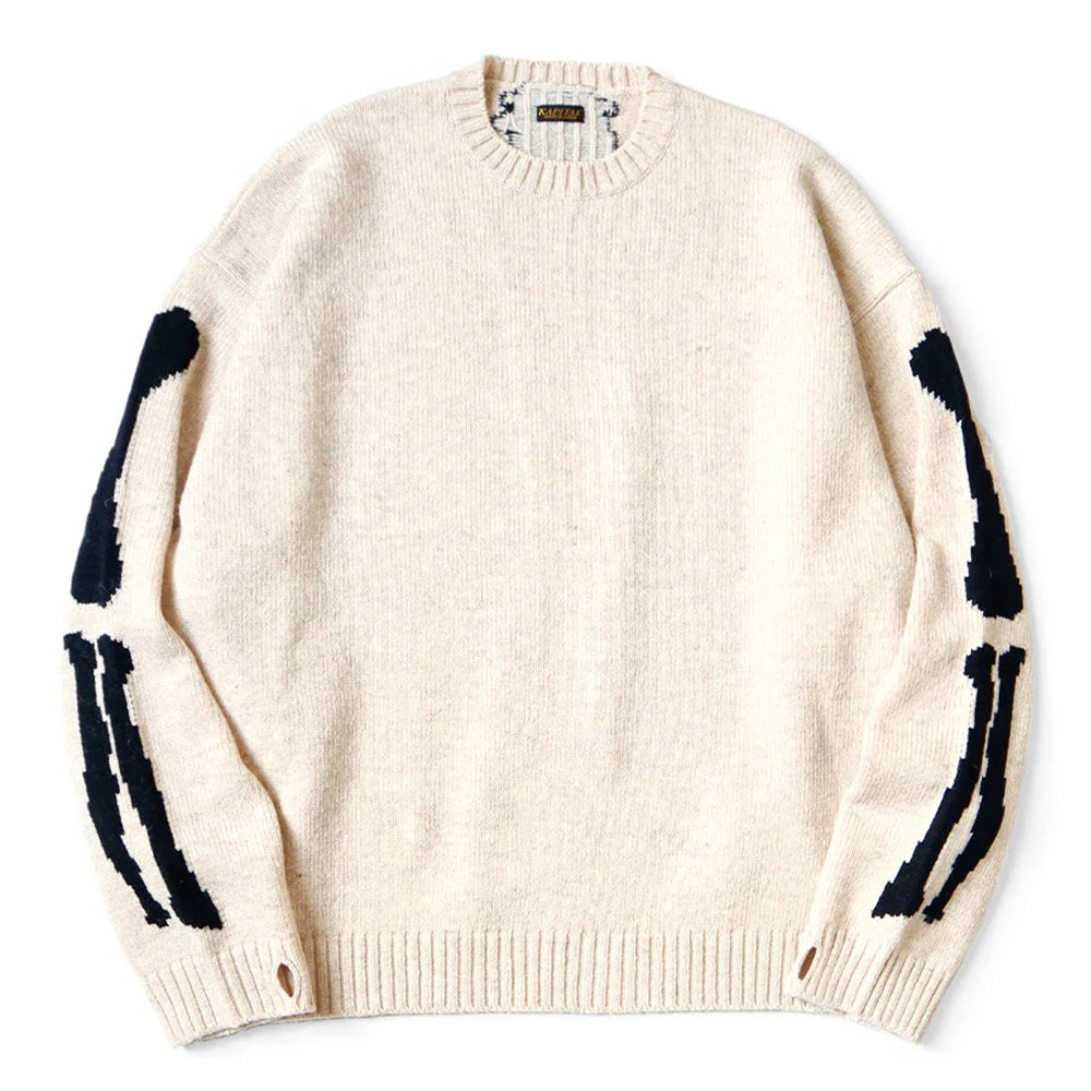 Kapital 5G Wool Bone Crew Sweater