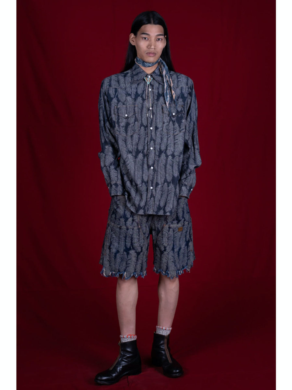 Kapital 5oz Magpie Denim Husky Western Shirt