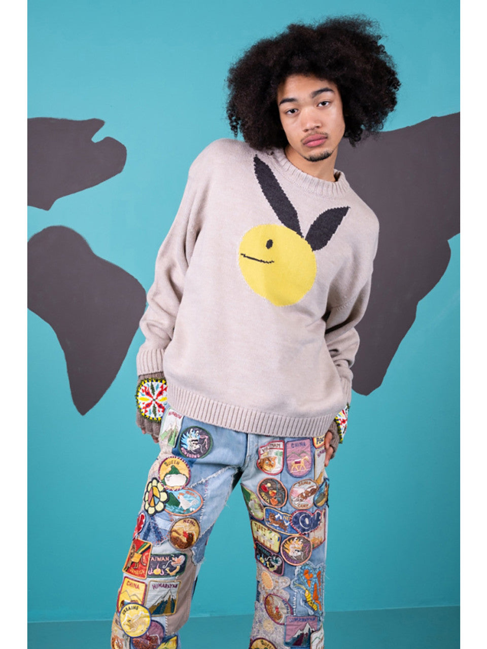 Kapital 7G Wool Crew Sweater (Coneybowy)