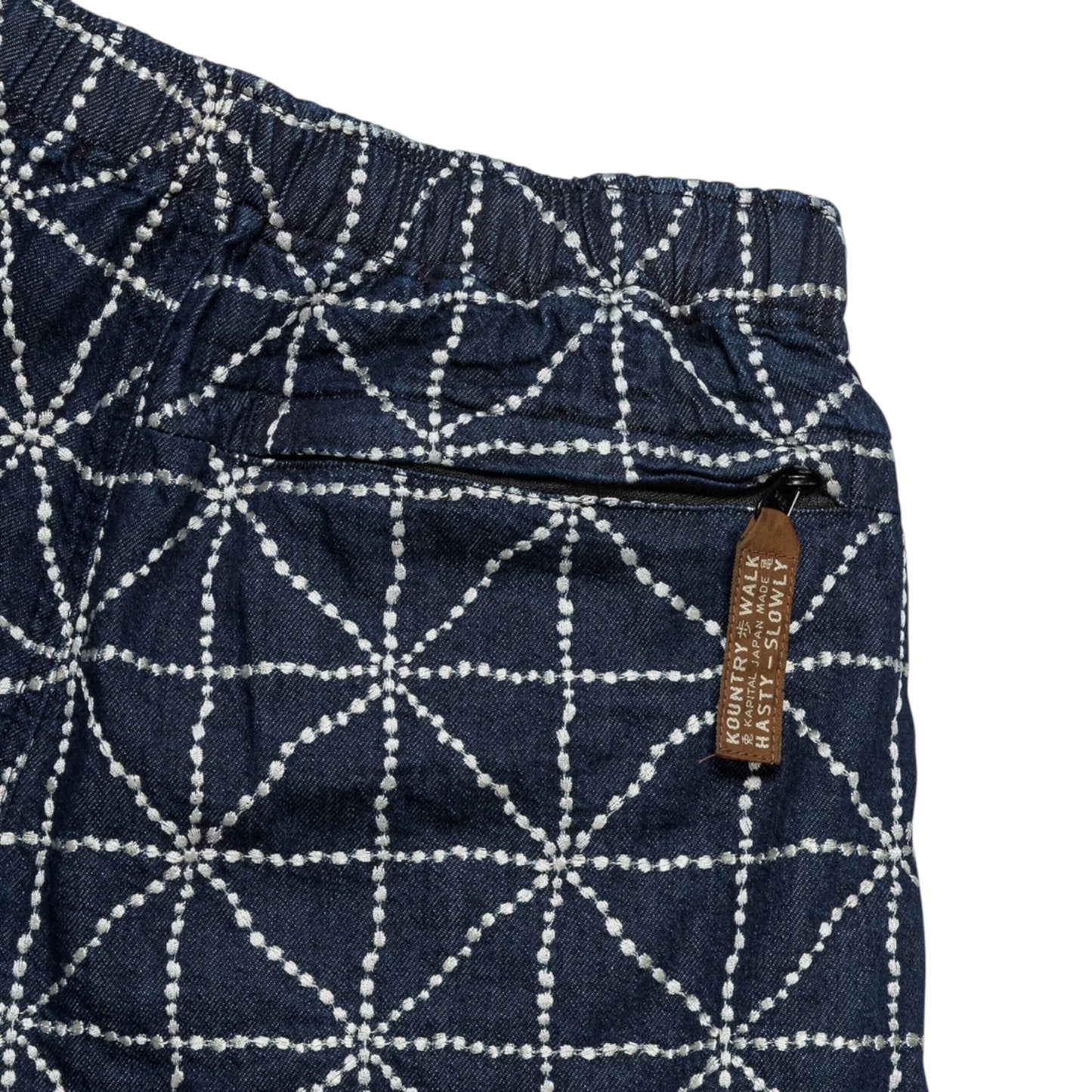 Kapital Denim Folk-Dojo Embroidered Easy Shorts