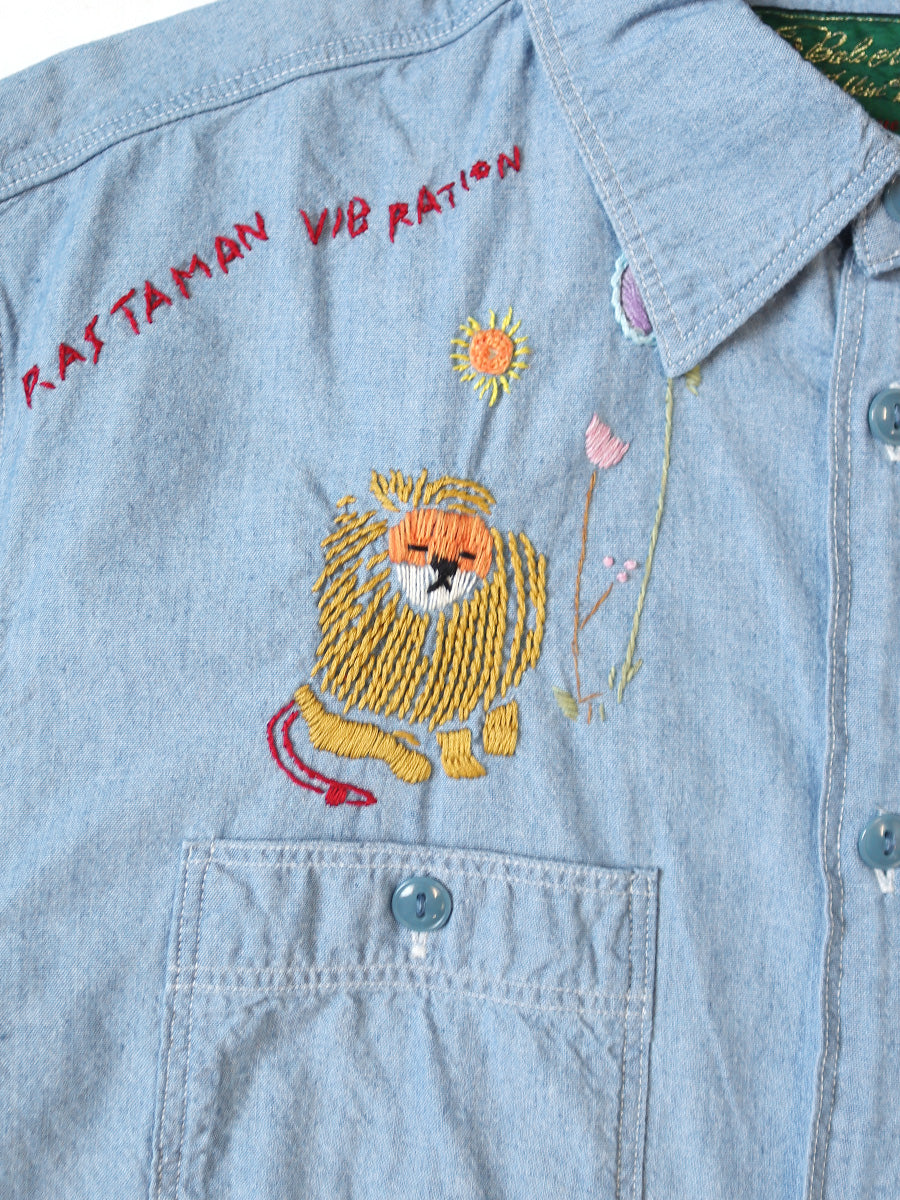 Kapital Dungaree Lion Song Embroidery Work Shirt