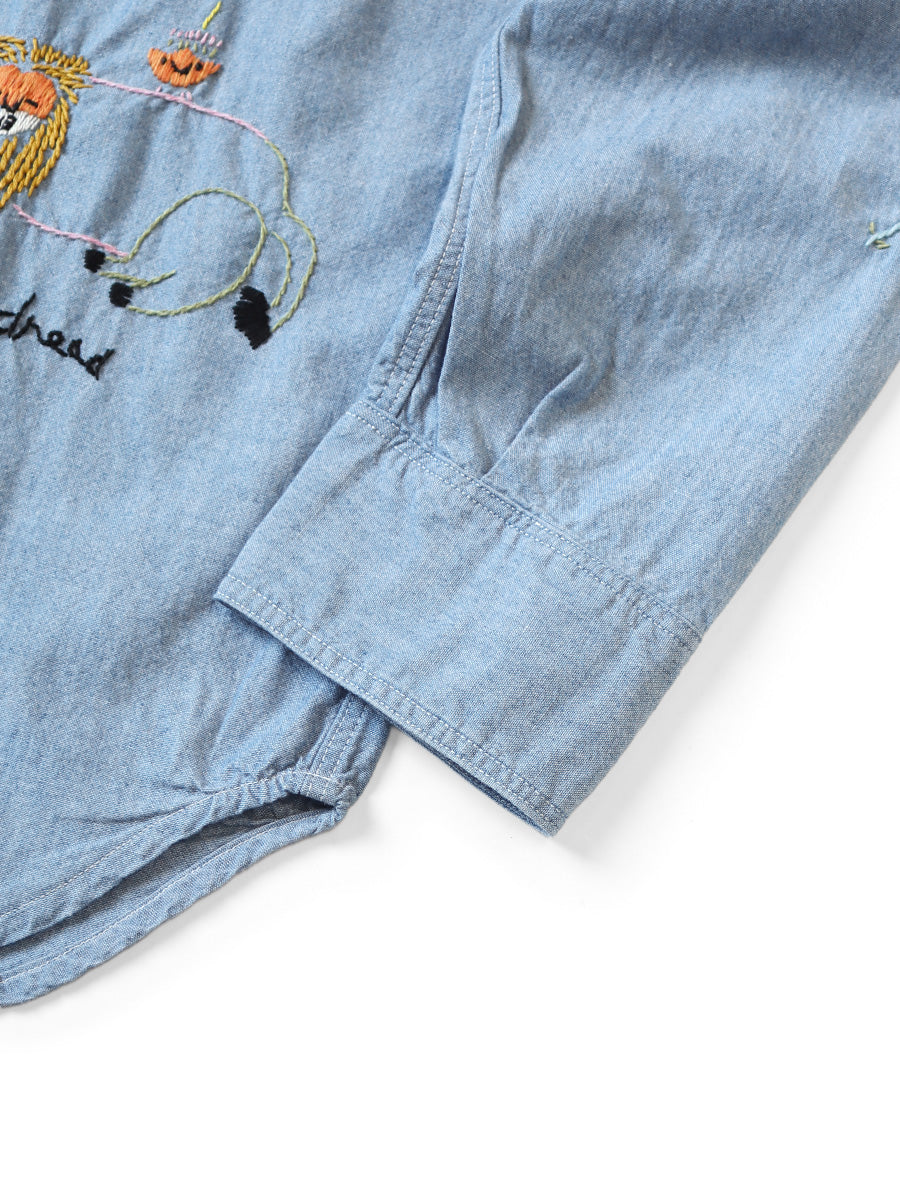 Kapital Dungaree Lion Song Embroidery Work Shirt