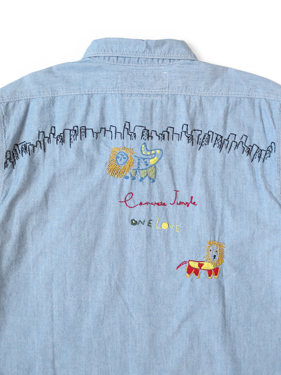 Kapital Dungaree Lion Song Embroidery Work Shirt