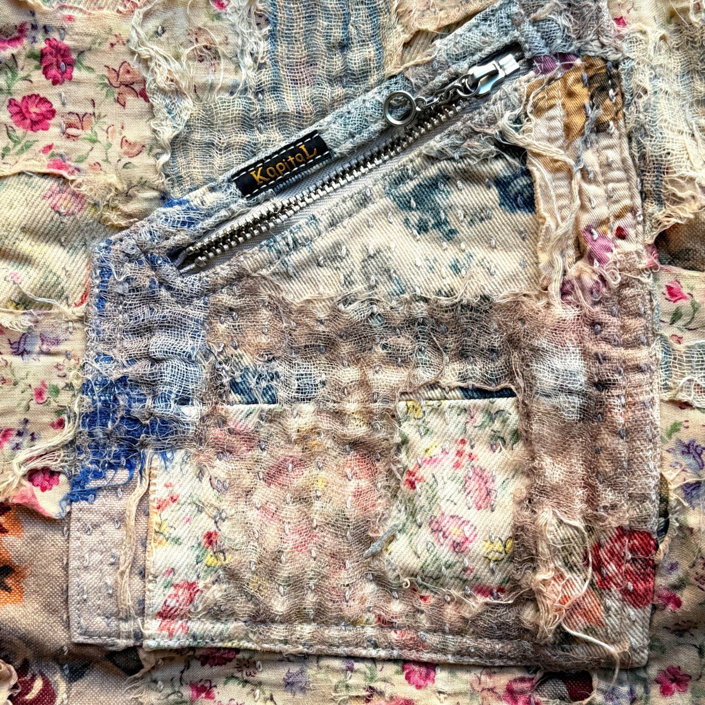 Kapital Champetre Boro Zip Up Jacket (Virgin Maria)