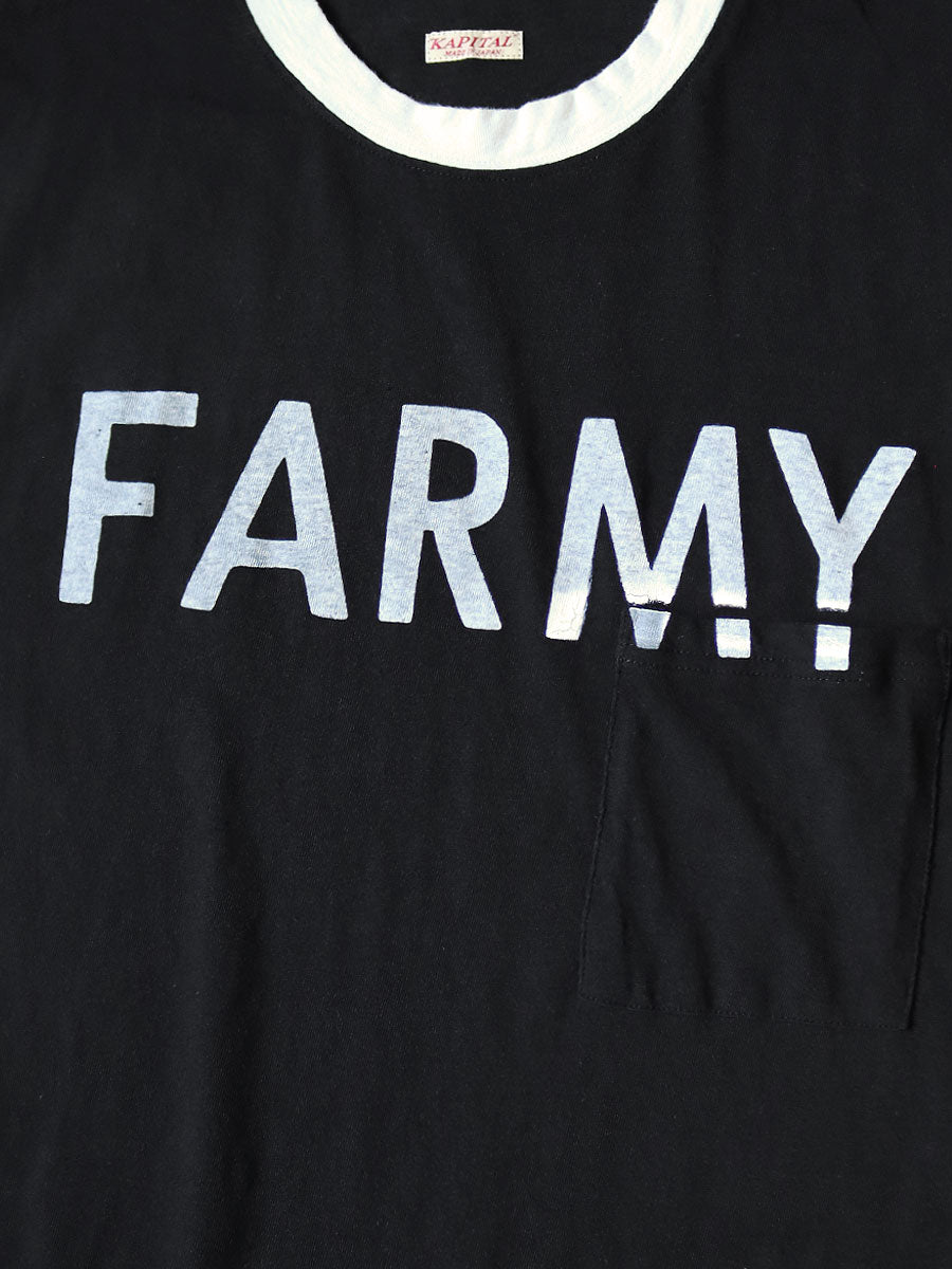 Kapital Tenjiku Ringer Pocket T-shirt (FARMY)
