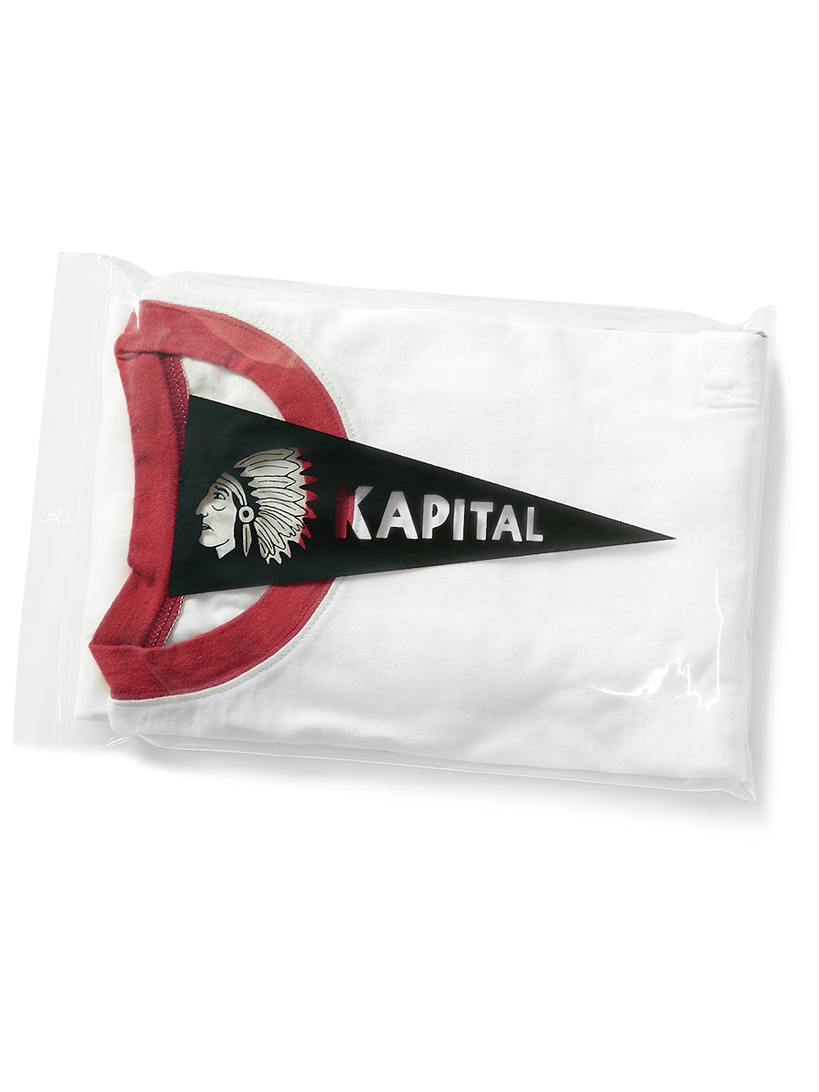 Kapital Jersey Pennant Ringer T-Shirt (4 Flags)
