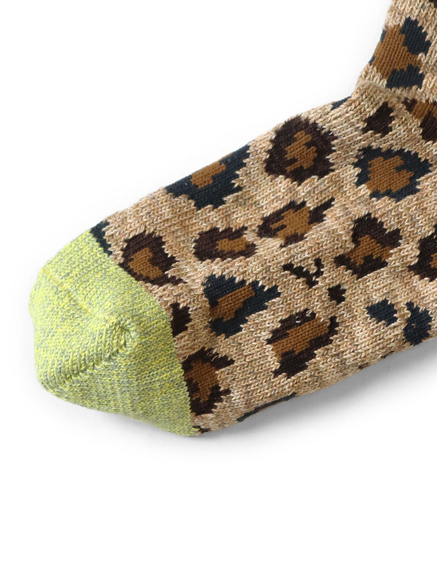 Kapital 84 Rainbowy Happy Heel Leopard Ankle Socks