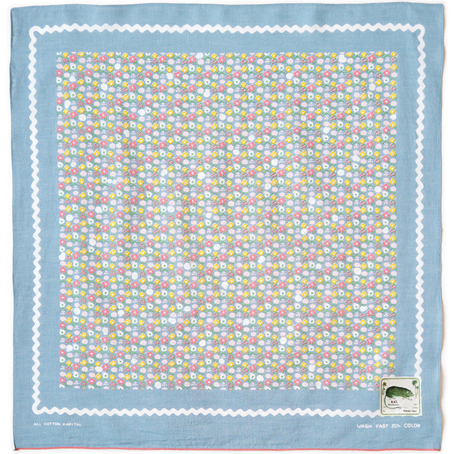 Kapital Fastcolor Selvedge Bandana (Skull & Flower)