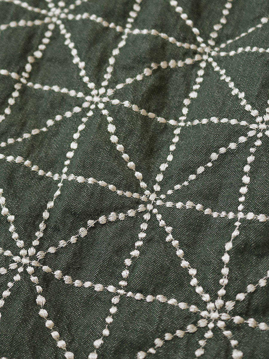 Kapital 8oz Color Denim Folk-Dojo Embroidery Easy Baggy Pants