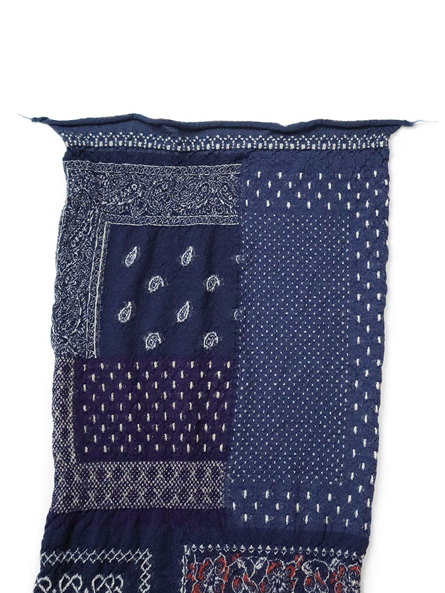 Kapital Felted Wool Bandana Patchwork Happy Scarf