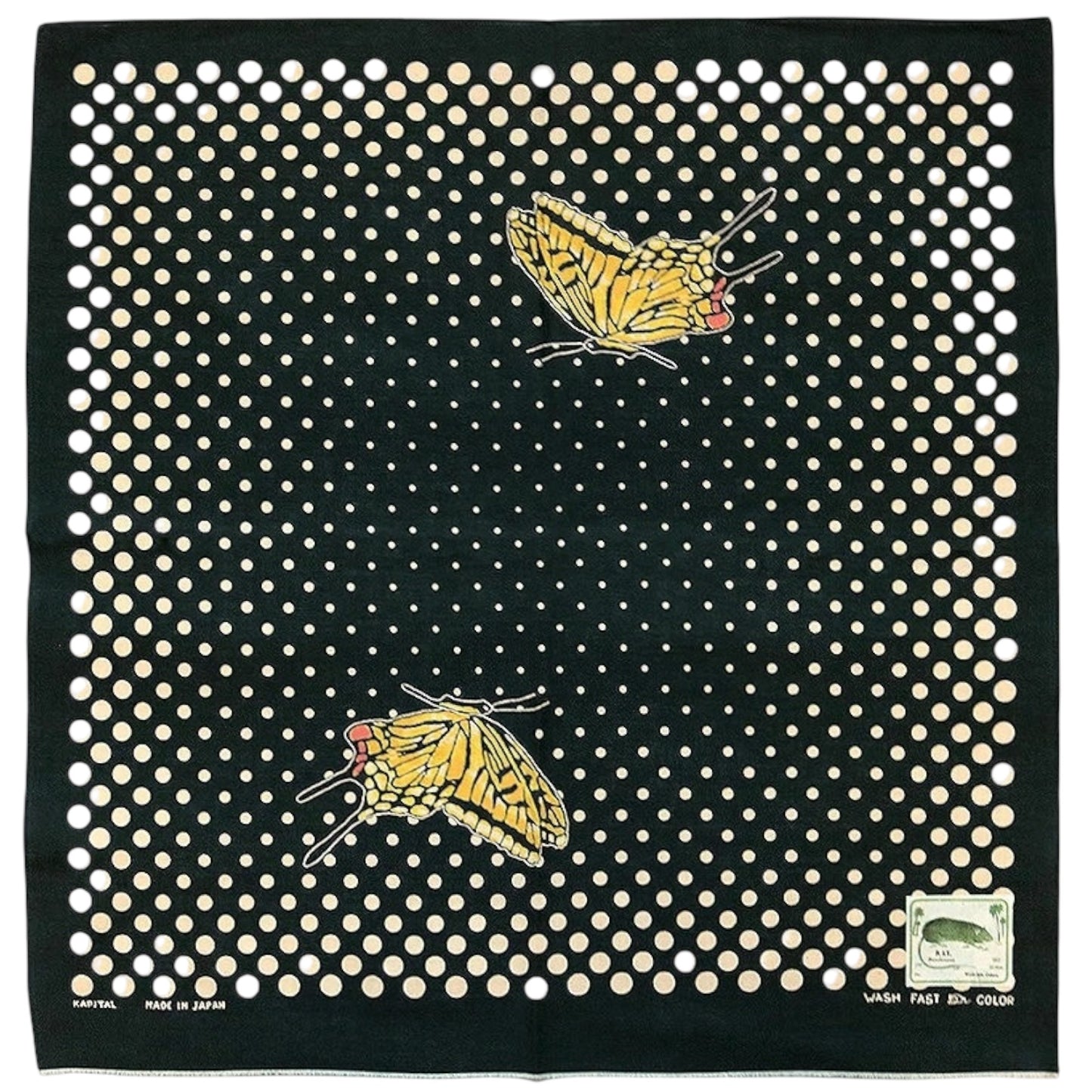 Kapital Fastcolor Selvedge Bandana (Coco Swallowtail)