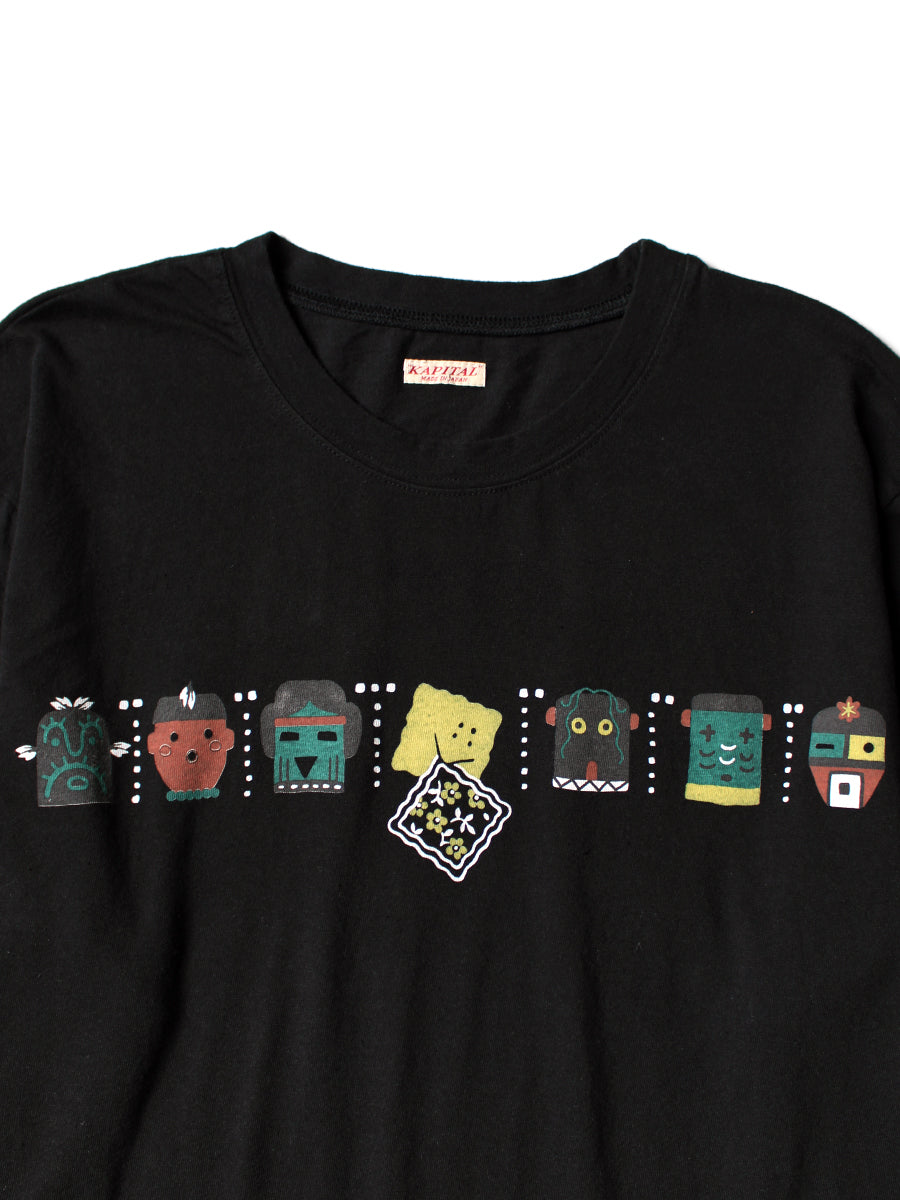 Kapital Jersey Crew Long Sleeve T-Shirt (Peckish & Kachina Print)