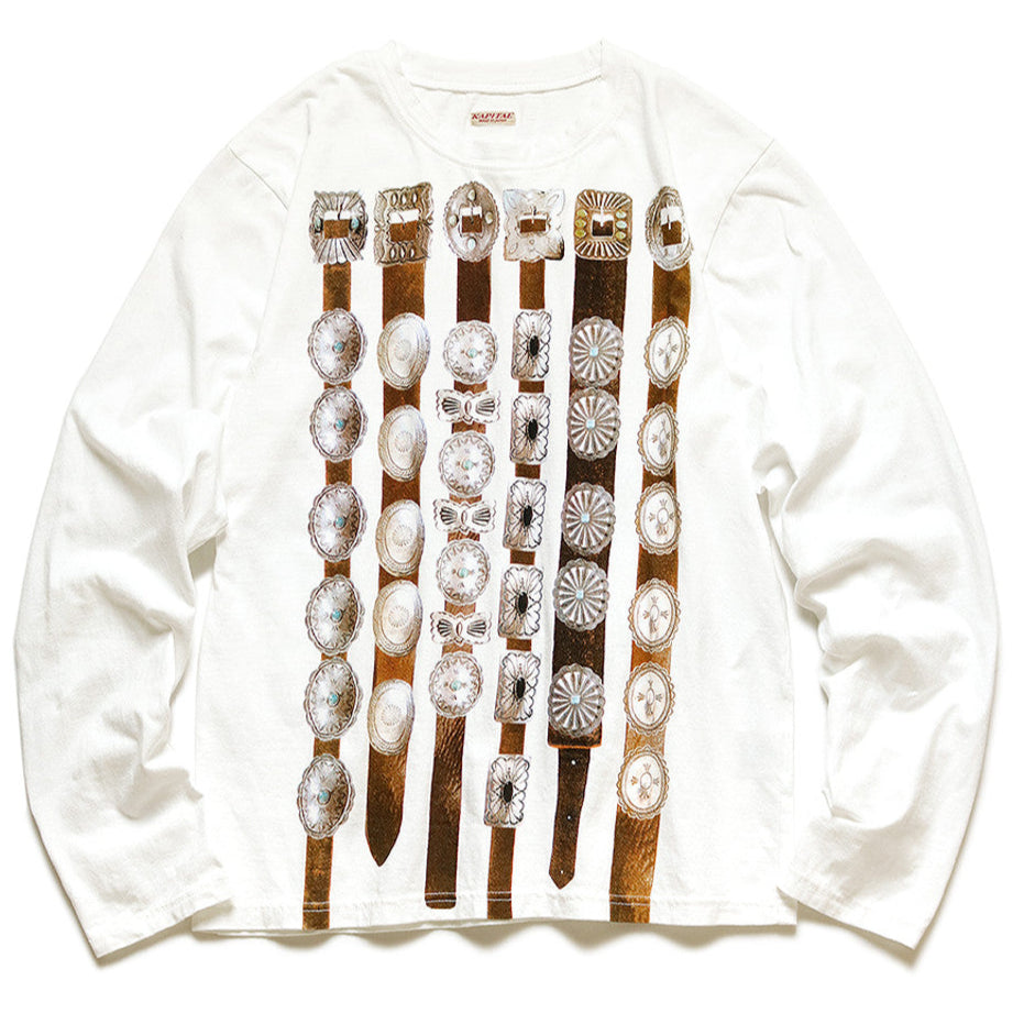 Kapital Jersey Crew Long Sleeve T-Shirt (Curtain Concho Print)