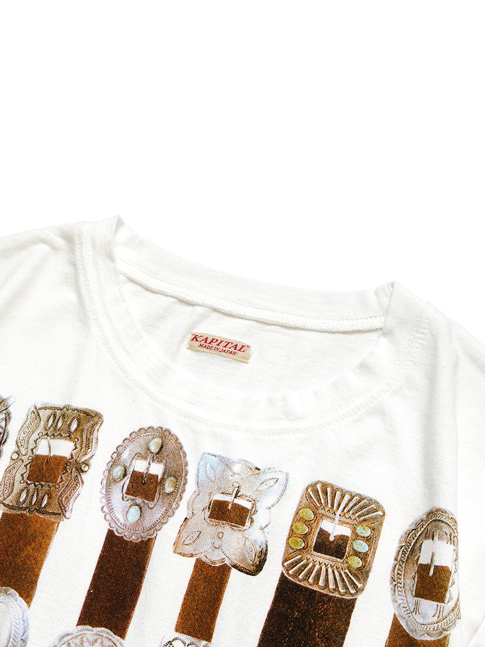 Kapital Jersey Crew Long Sleeve T-Shirt (Curtain Concho Print)