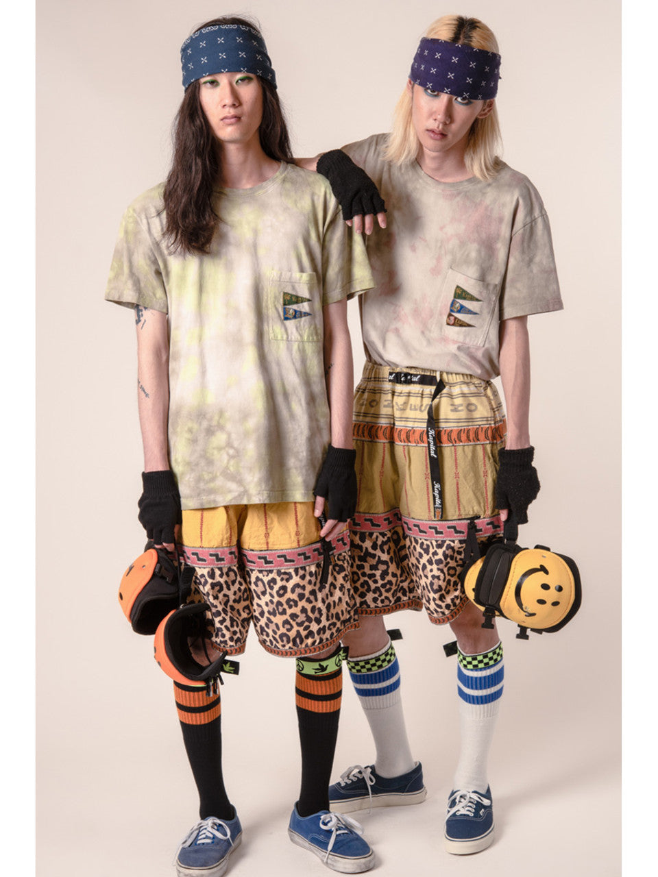 Kapital Tenjiku Pennant T (3 Flags) Smoky Ashbury Dyed (2021)