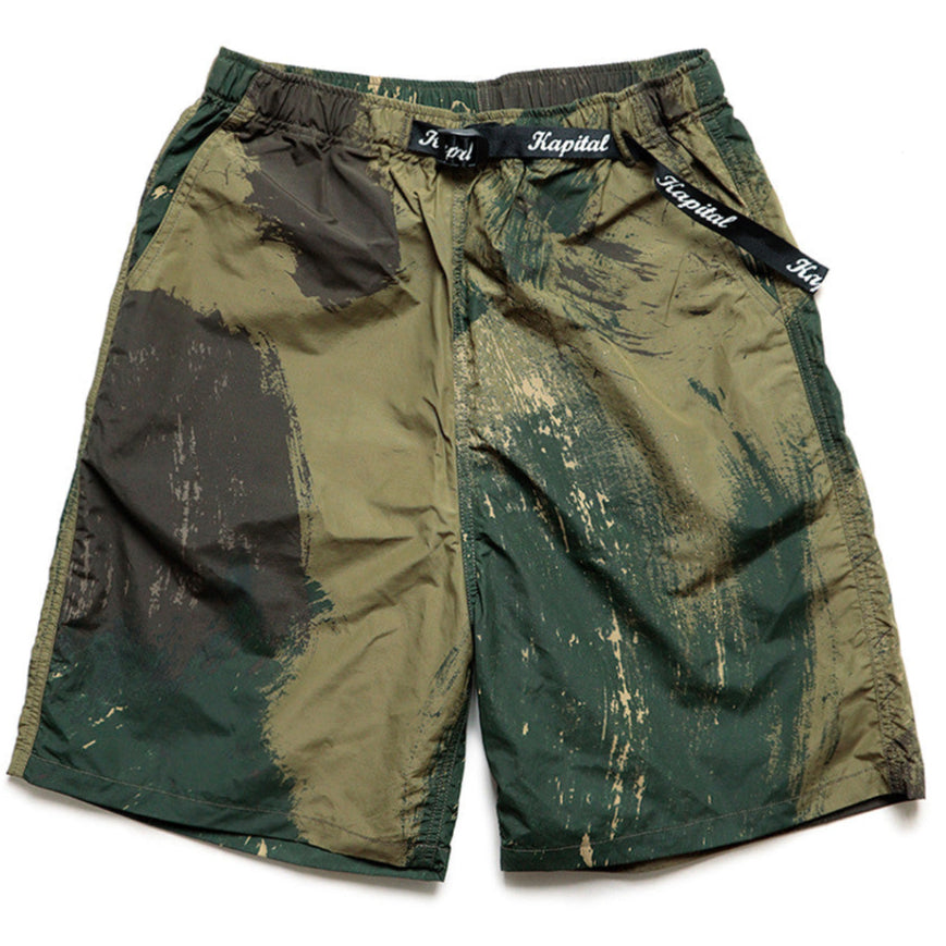 Kapital Quick-Drying Taffeta Brushed Camo Easy Shorts