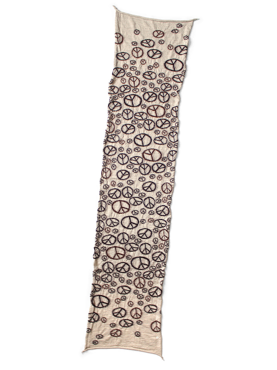Kapital Felted Wool Peace Mark Happy Scarf