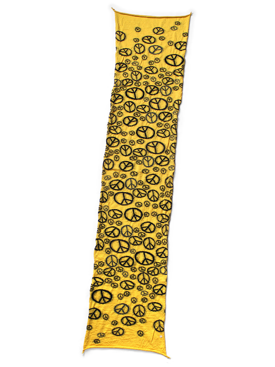 Kapital Felted Wool Peace Mark Happy Scarf