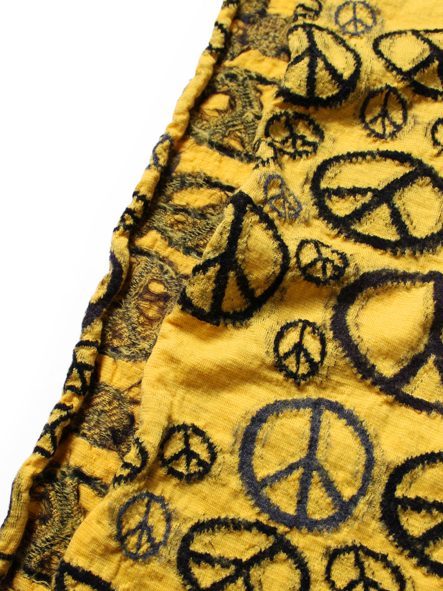 Kapital Felted Wool Peace Mark Happy Scarf