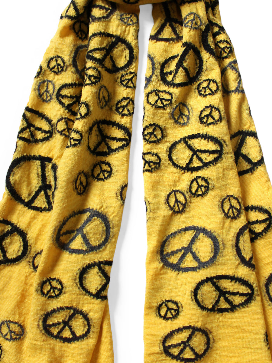 Kapital Felted Wool Peace Mark Happy Scarf
