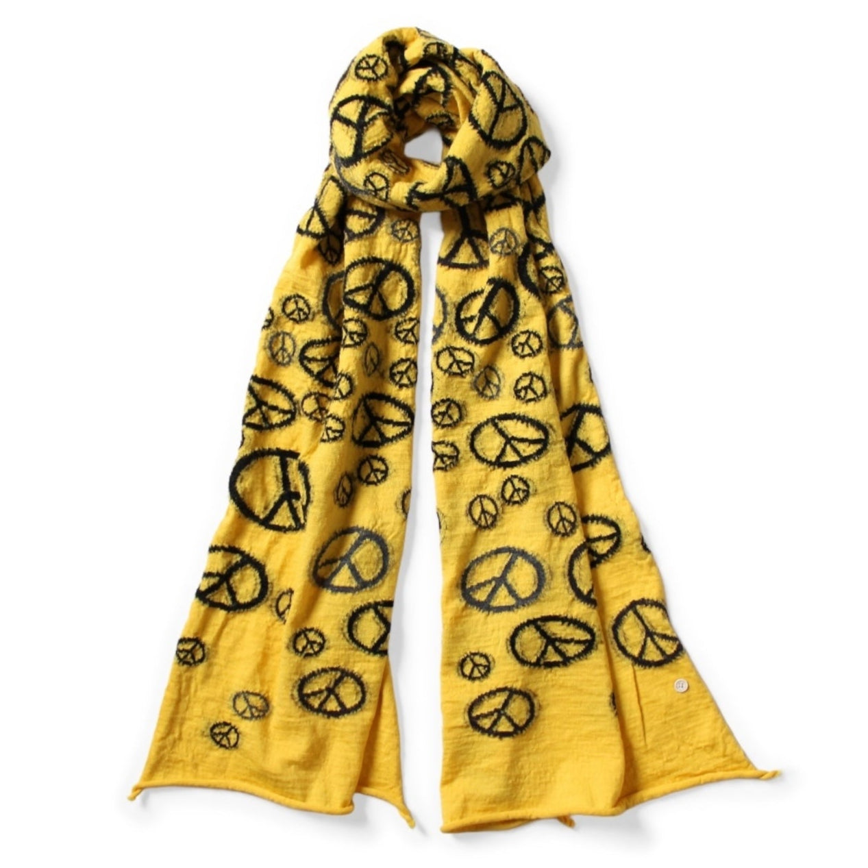 Kapital Felted Wool Peace Mark Happy Scarf