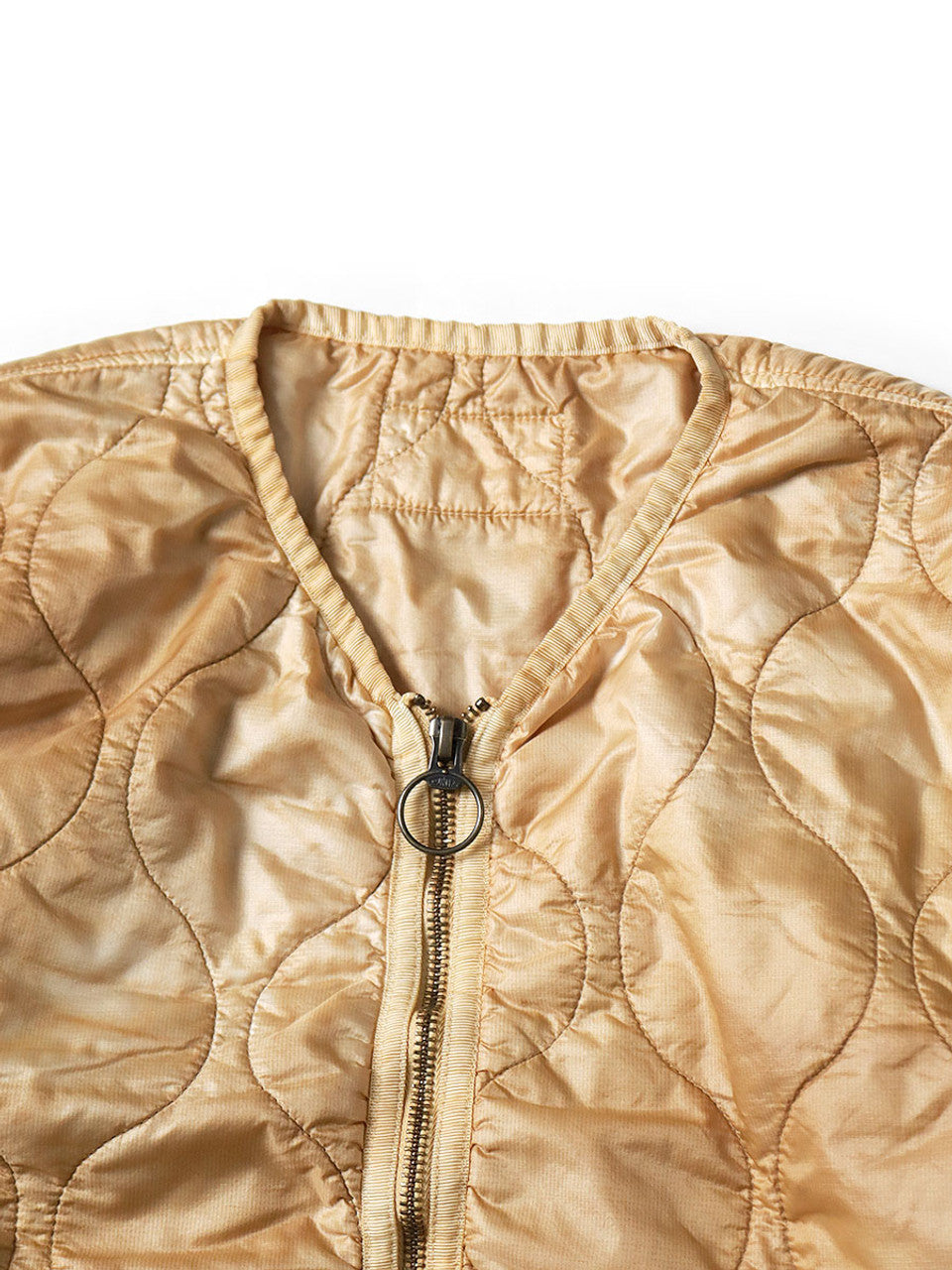 Kapital Nylon Quilted Unevenly Dyed Lined Cropped Bolero Jacket