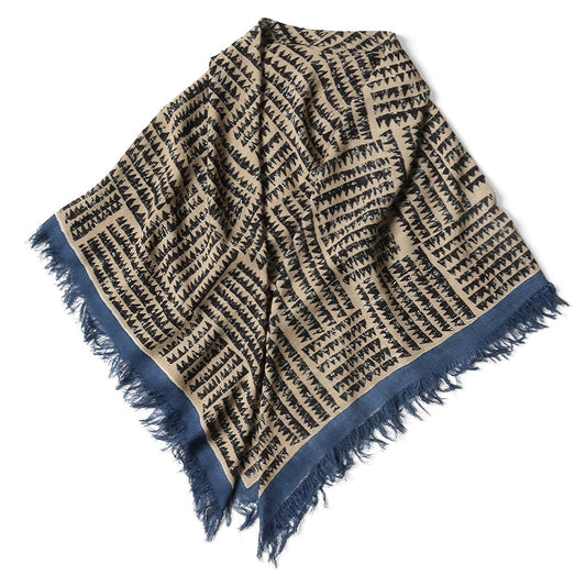 Kapital Rayon Fringe Stole (Hacksaw Block Pattern)