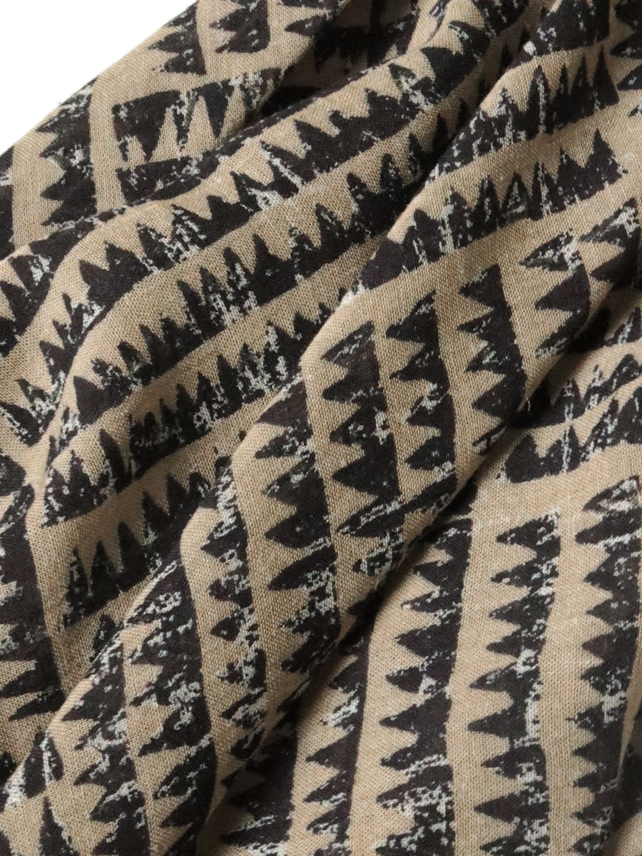 Kapital Rayon Fringe Stole (Hacksaw Block Pattern)