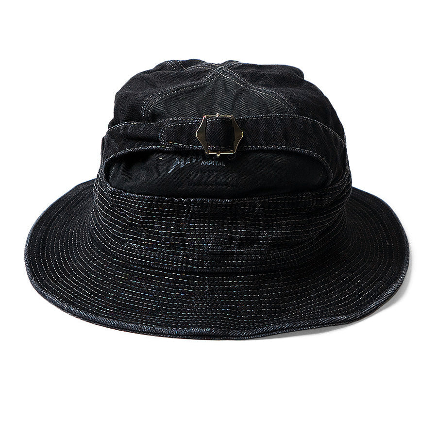 Kapital 11.5oz Black x Black Denim The Old Man & The Sea Hat