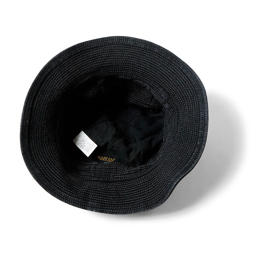 Kapital 11.5oz Black x Black Denim The Old Man & The Sea Hat