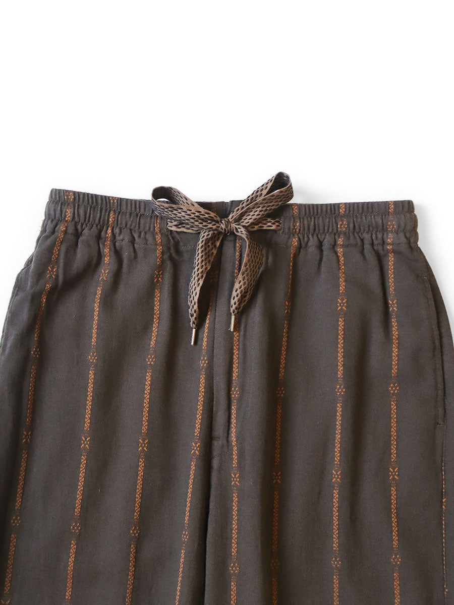Kapital Cotton-Linen Siamese Stripe Easy Pants