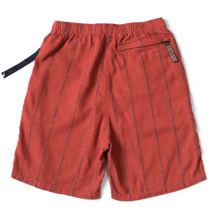 Kapital Cotton-Linen Siamese Stripe Easy Shorts