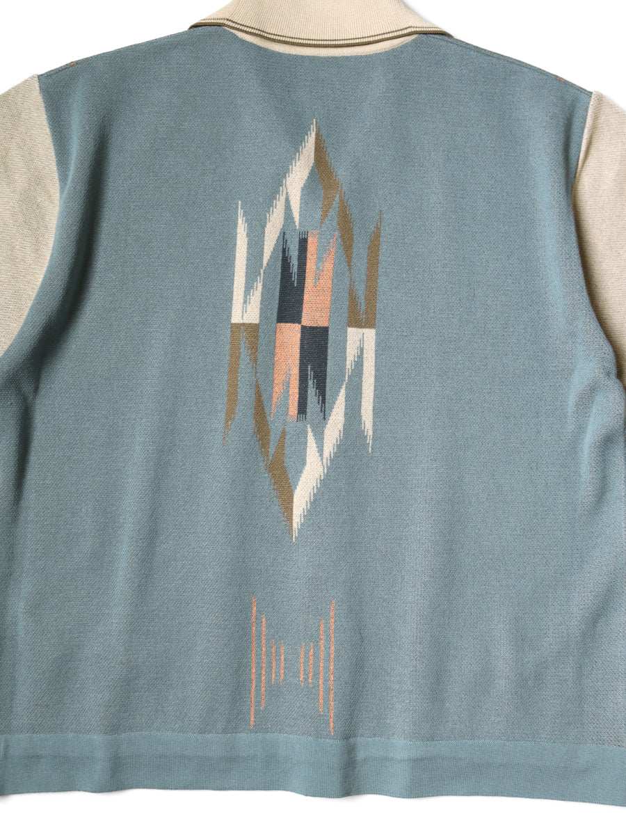 Kapital 12G Cotton Knit Chimayo Pattern Aloha Polo