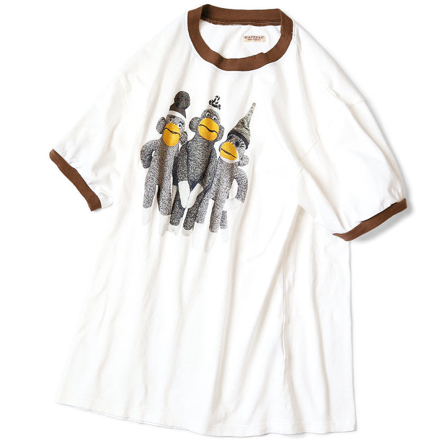 Kapital Jersey Ringer T-Shirt (Monkey Amigo Print)