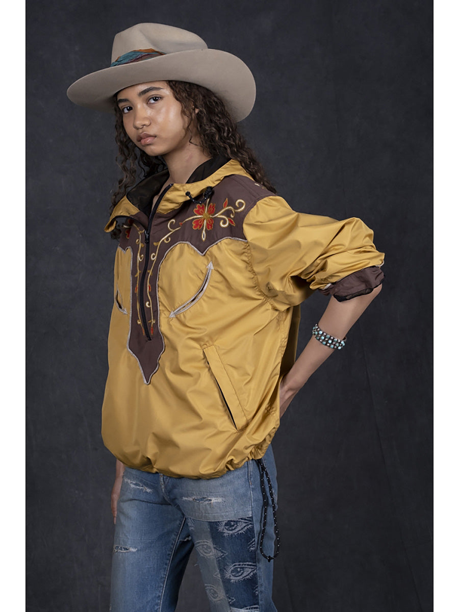 Kapital Poly Taffeta 2Tone Tennessee Cactus Flower Parka