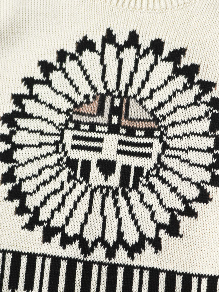 Kapital 5G Cotton Knit Piano & Sun Face Crew Sweater