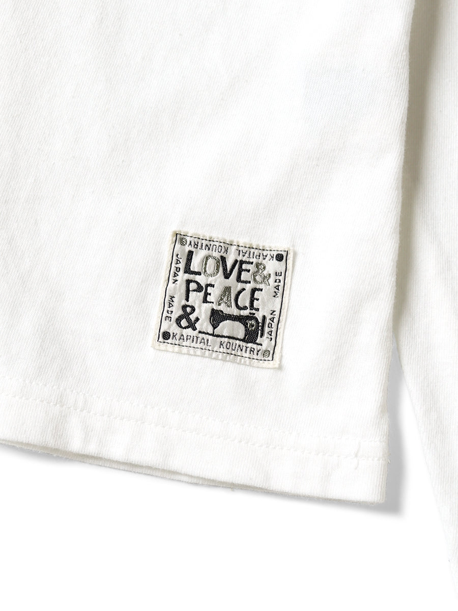 Kapital Jersey Crew Long Sleeve T-Shirt (Peckish Kapital Print)
