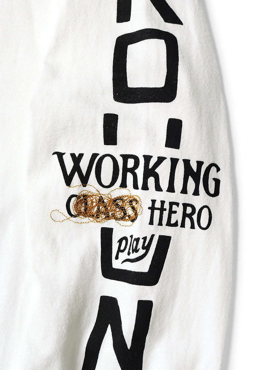 Kapital Jersey Crew Long Sleeve T-Shirt (Peckish Kapital Print)