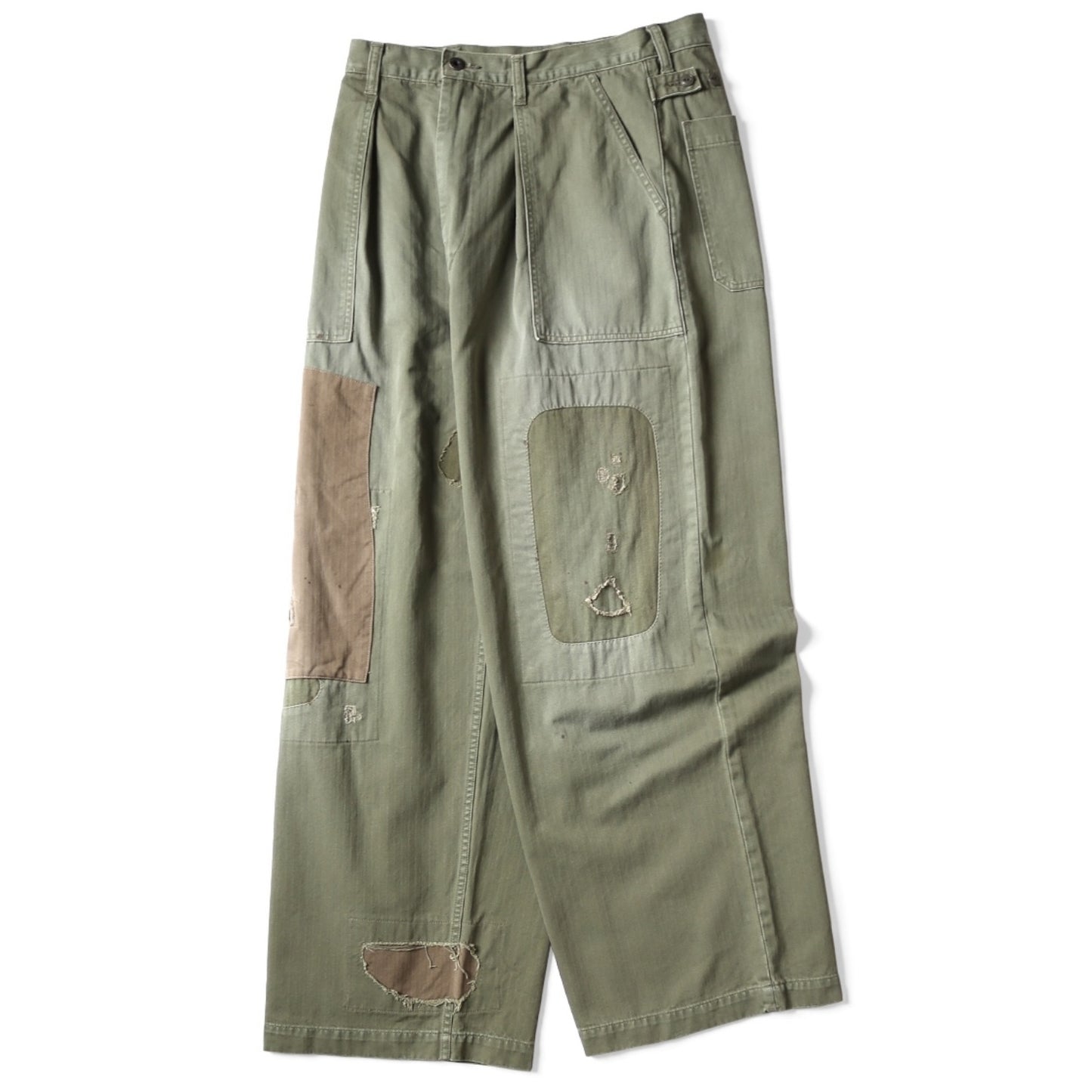 Kapital Herringbone Fatigue Baggy Pants (Rushfield Remake)