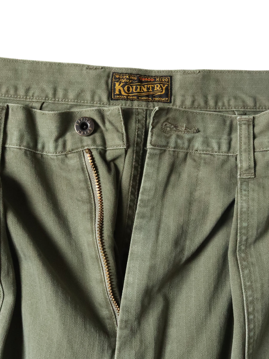 Kapital Herringbone Fatigue Baggy Pants (Rushfield Remake)